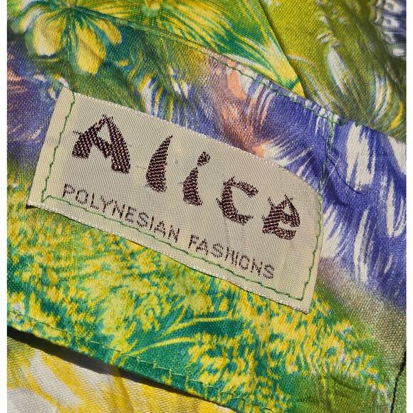 1960's Alice Polynesian Fashions Dress Tiki Hawaiian - Picture 8 of 10